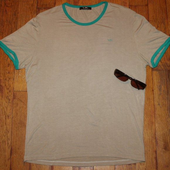 Vintage 90s Versace Jeans Couture Ringer Shirt + Glasses - Picture 1 of 16